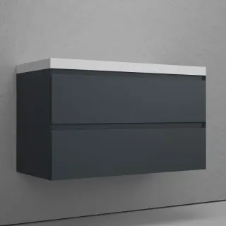 Тумба под раковину подвесная Style Line Манхэттен ЛС-00002360 80 см графит